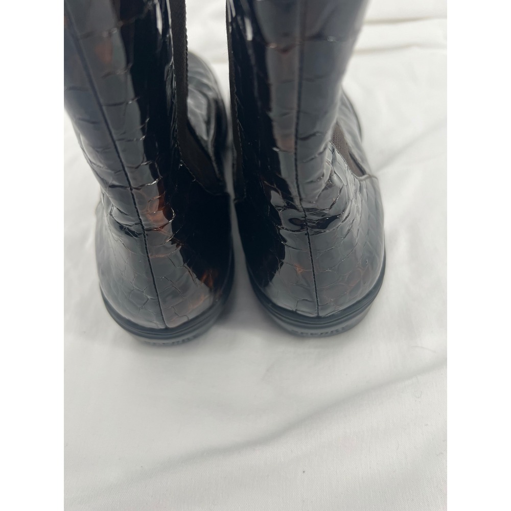 Sperry Top Sider Womens Boots Size 8M Brown Tortoise Shell Patent Leather Boots - Picture 8 of 9
